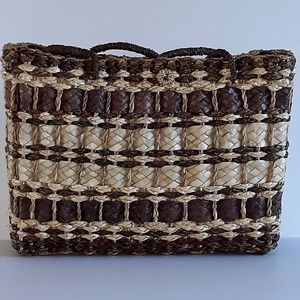 Waxed Woven Cornhusk Tote